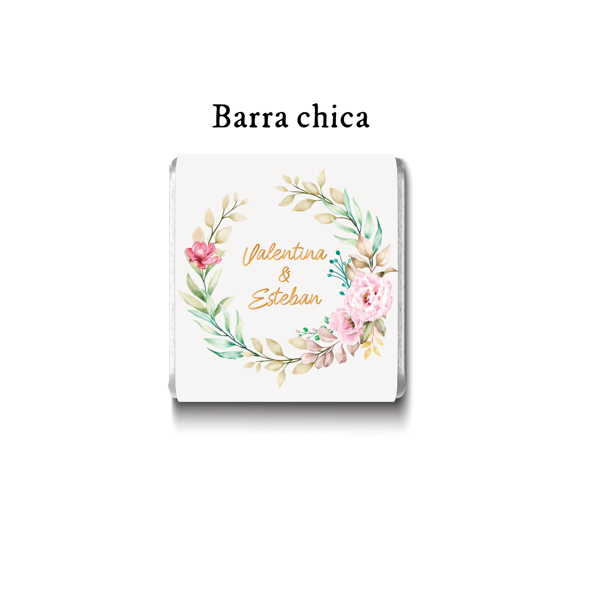 Barra de chocolates diseño personalizado para boda #BO010