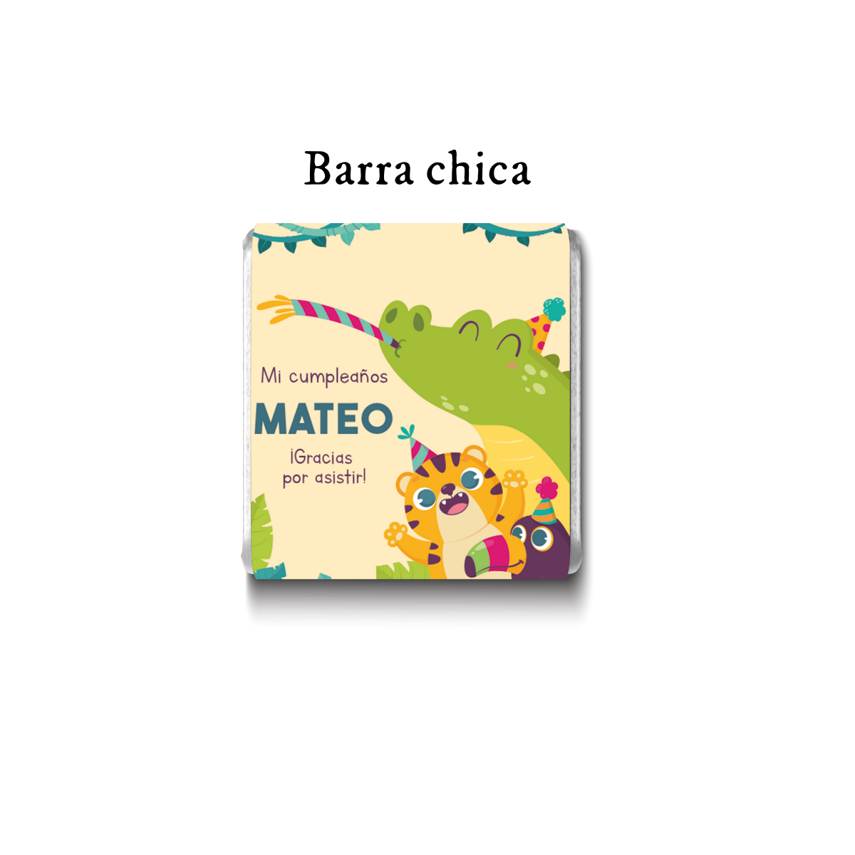 Barra de chocolates diseño personalizado para cumpleaños #CM005