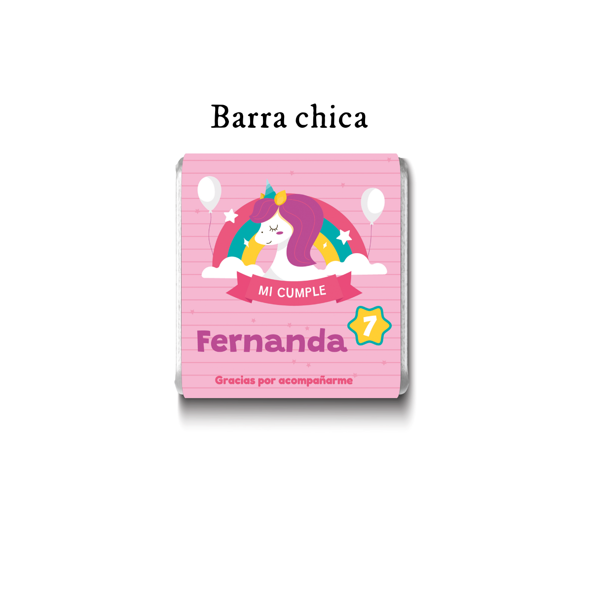 Barra de chocolates diseño personalizado para cumpleaños #CM003