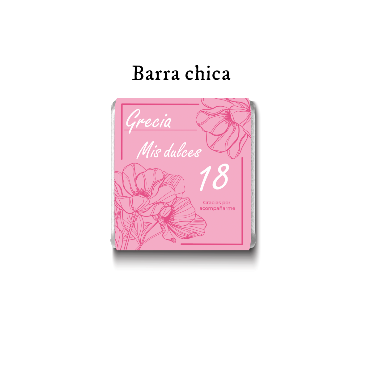 Barra de chocolates diseño personalizado para cumpleaños #CM011