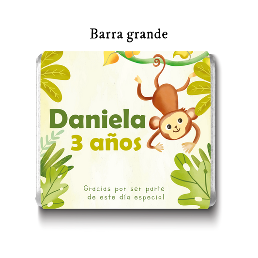 Barra de chocolates diseño personalizado para cumpleaños #CM001