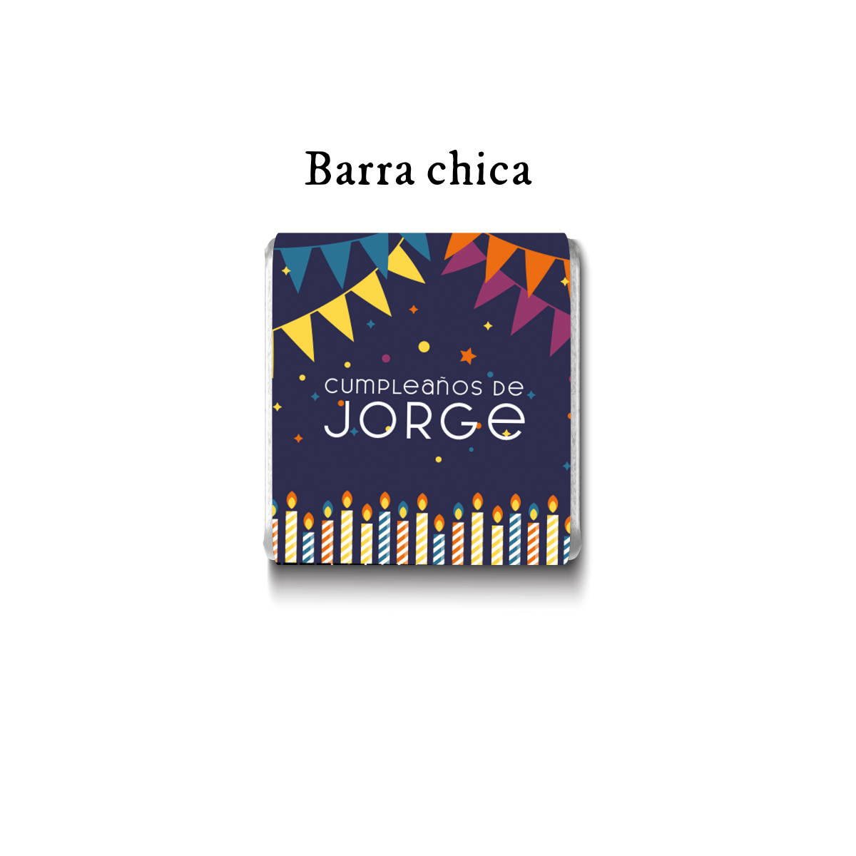 Barra de chocolates diseño personalizado para cumpleaños #CM007