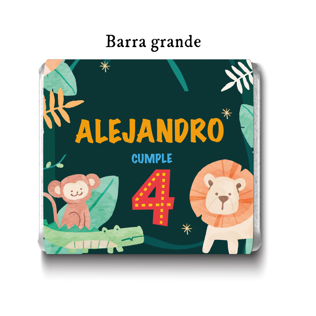 Barra de chocolates diseño personalizado para cumpleaños #CM006