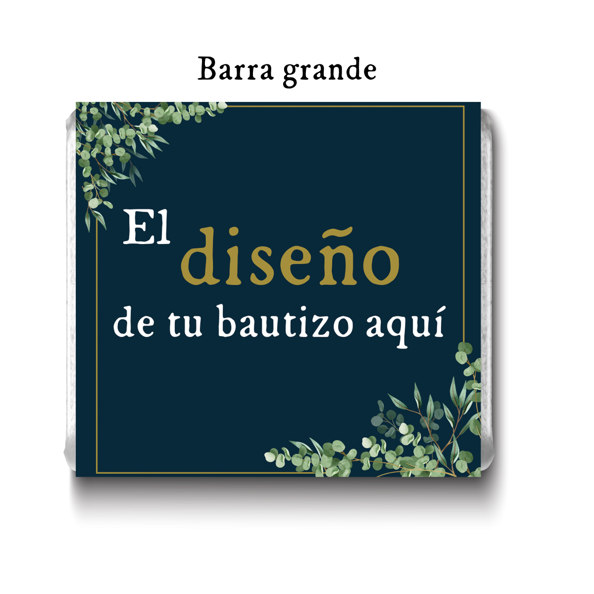 Barra de chocolates diseño personalizado para bautizo #PS000