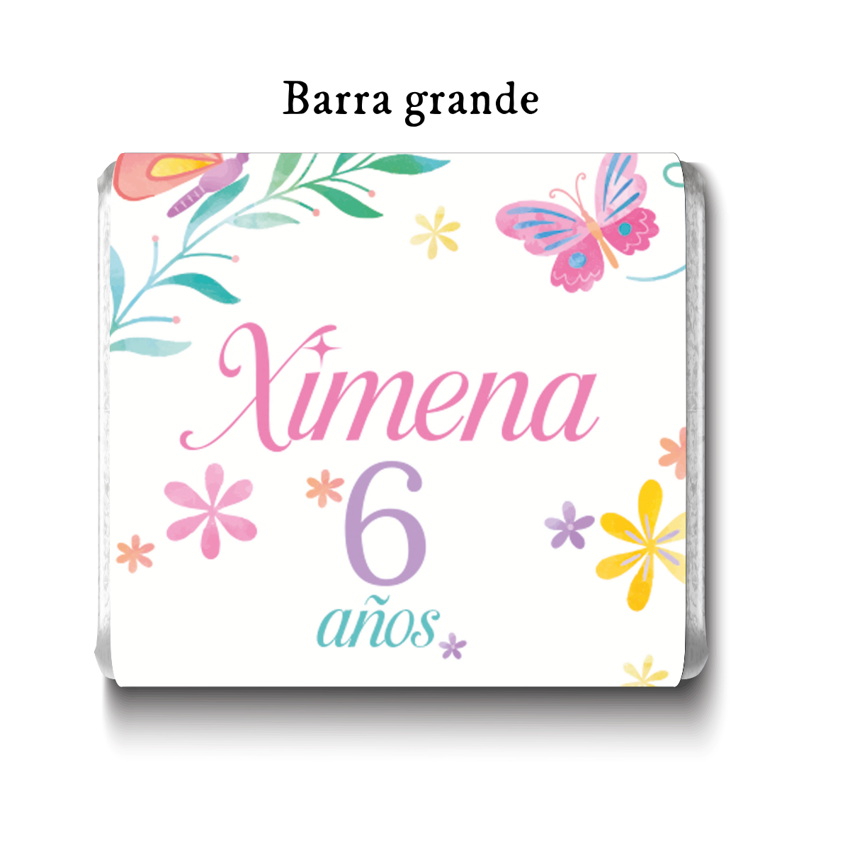 Barra de chocolates diseño personalizado para cumpleaños #CM012