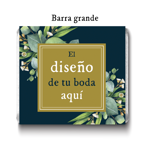 Barra de chocolates diseño personalizado para boda #PS000