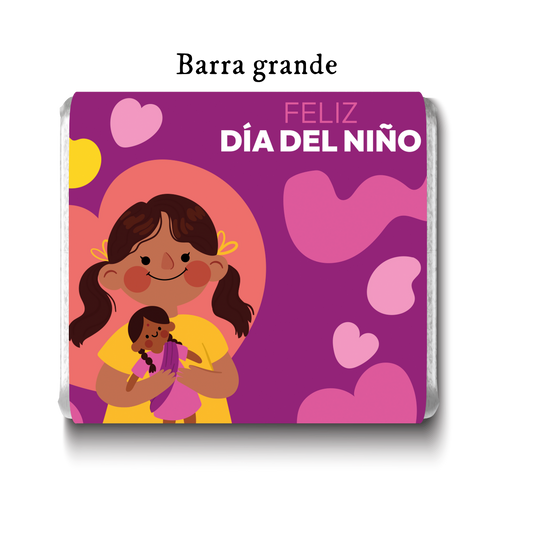 Barra de chocolates diseño personalizado para día del niño #DN002
