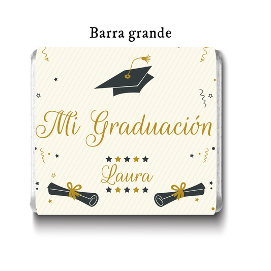 Barra de chocolates diseño personalizado para graduación #GA003