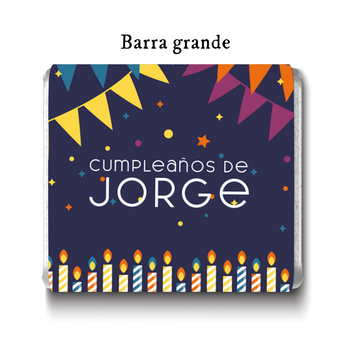 Barra de chocolates diseño personalizado para cumpleaños #CM007