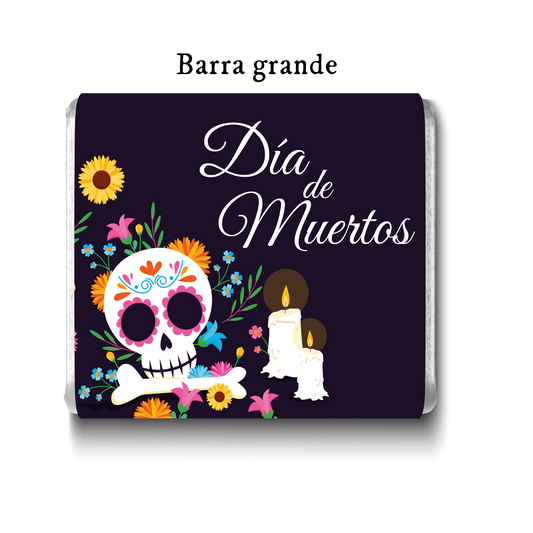 Barra de chocolate con diseño personalizado para Día de Muertos #DM003