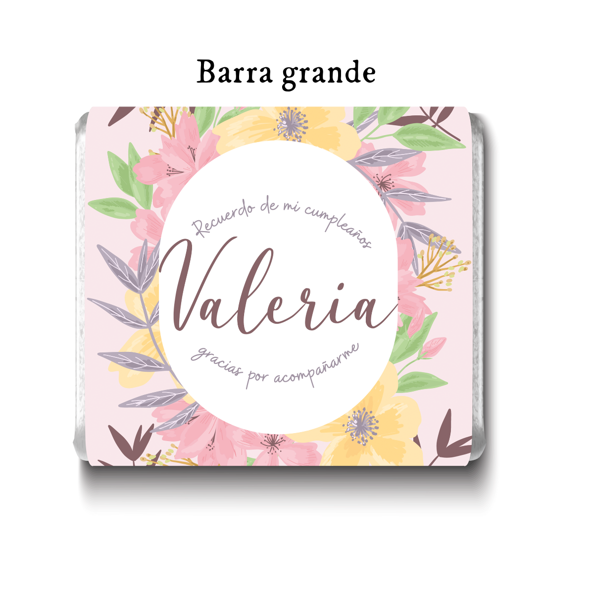 Barra de chocolates diseño personalizado para cumpleaños #CM015