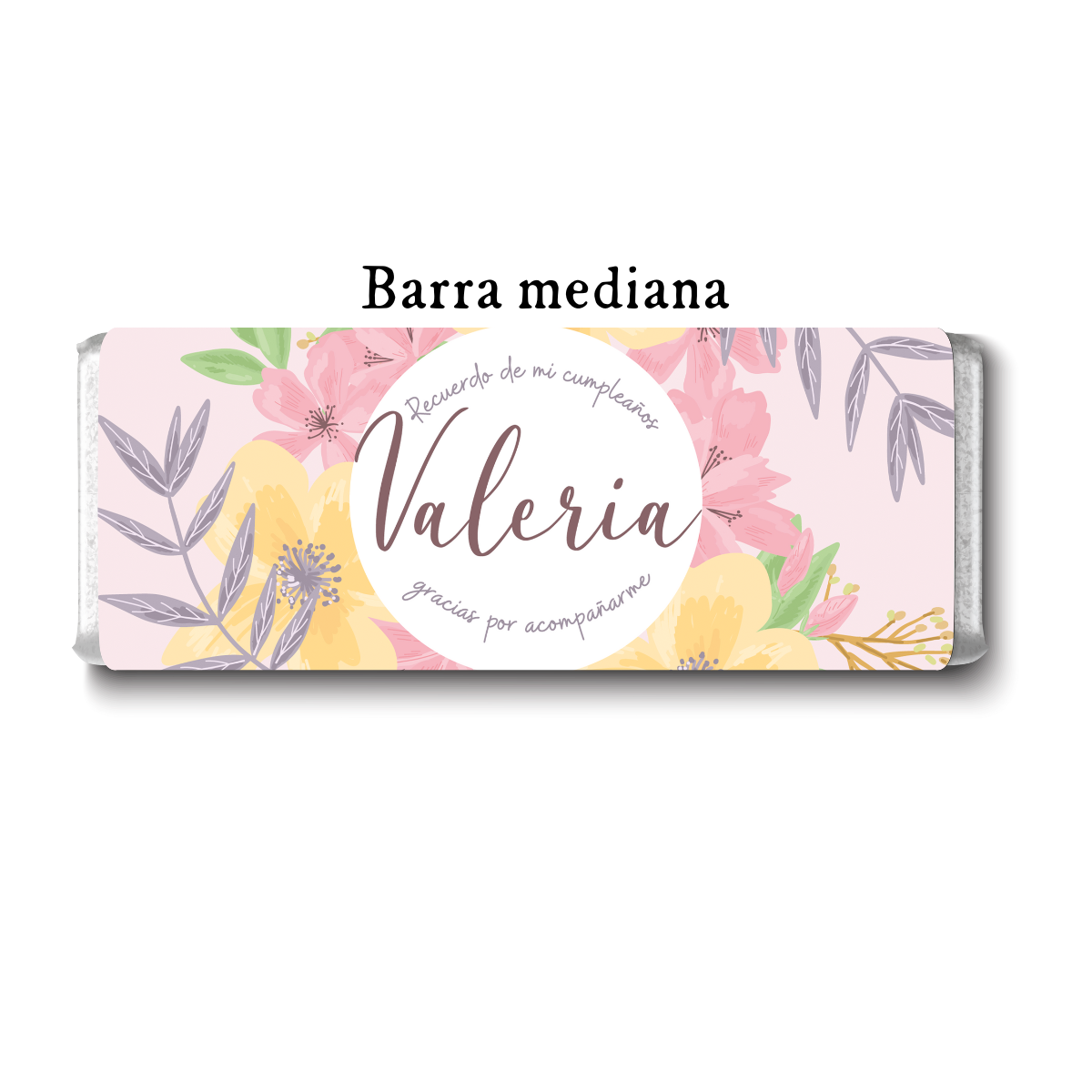 Barra de chocolates diseño personalizado para cumpleaños #CM015