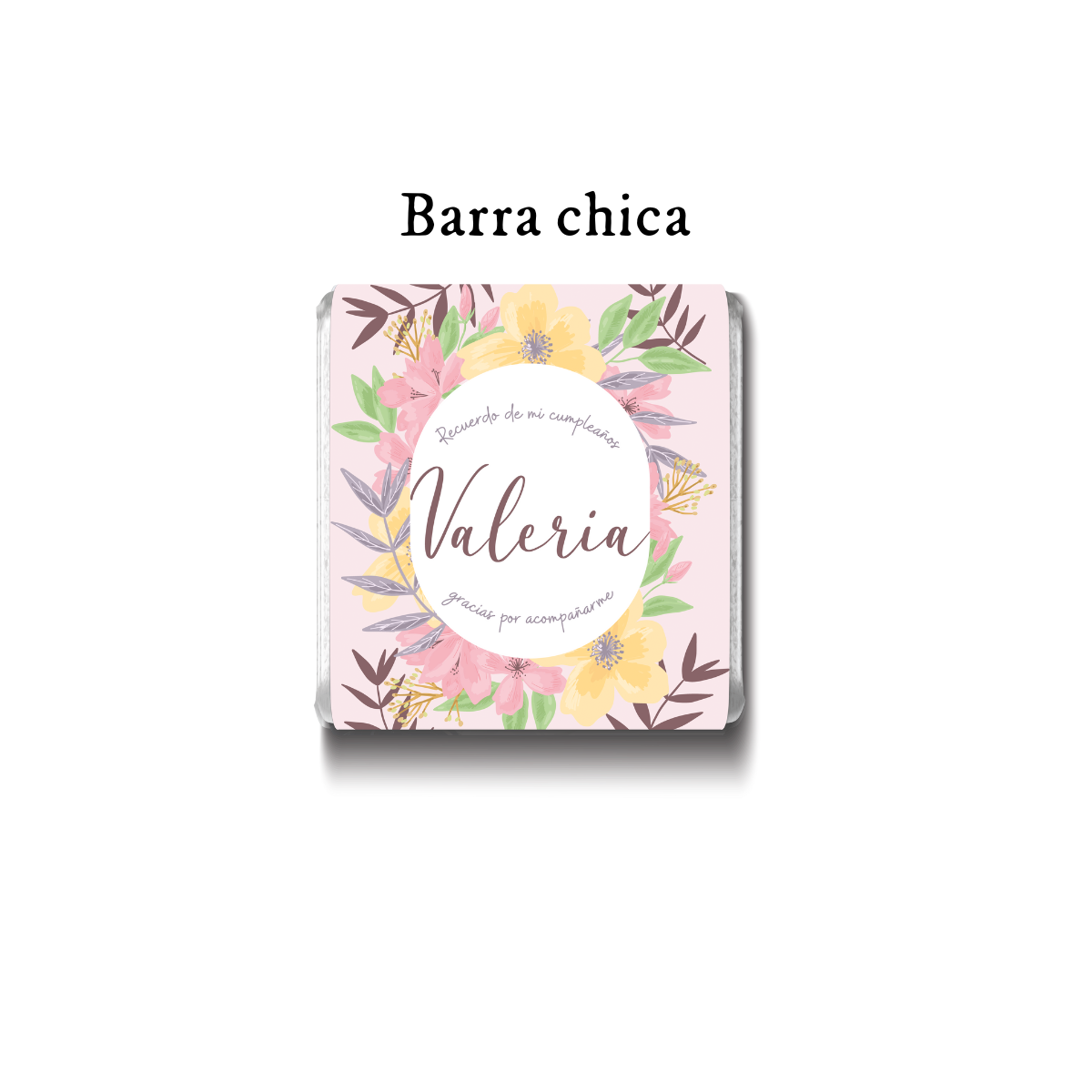 Barra de chocolates diseño personalizado para cumpleaños #CM015