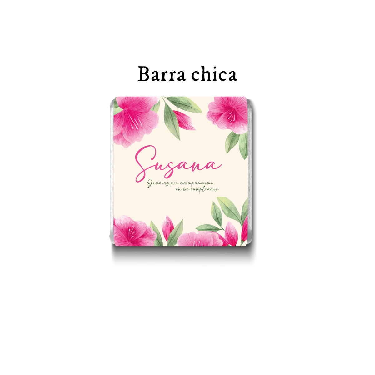 Barra de chocolates diseño personalizado para cumpleaños #CM013