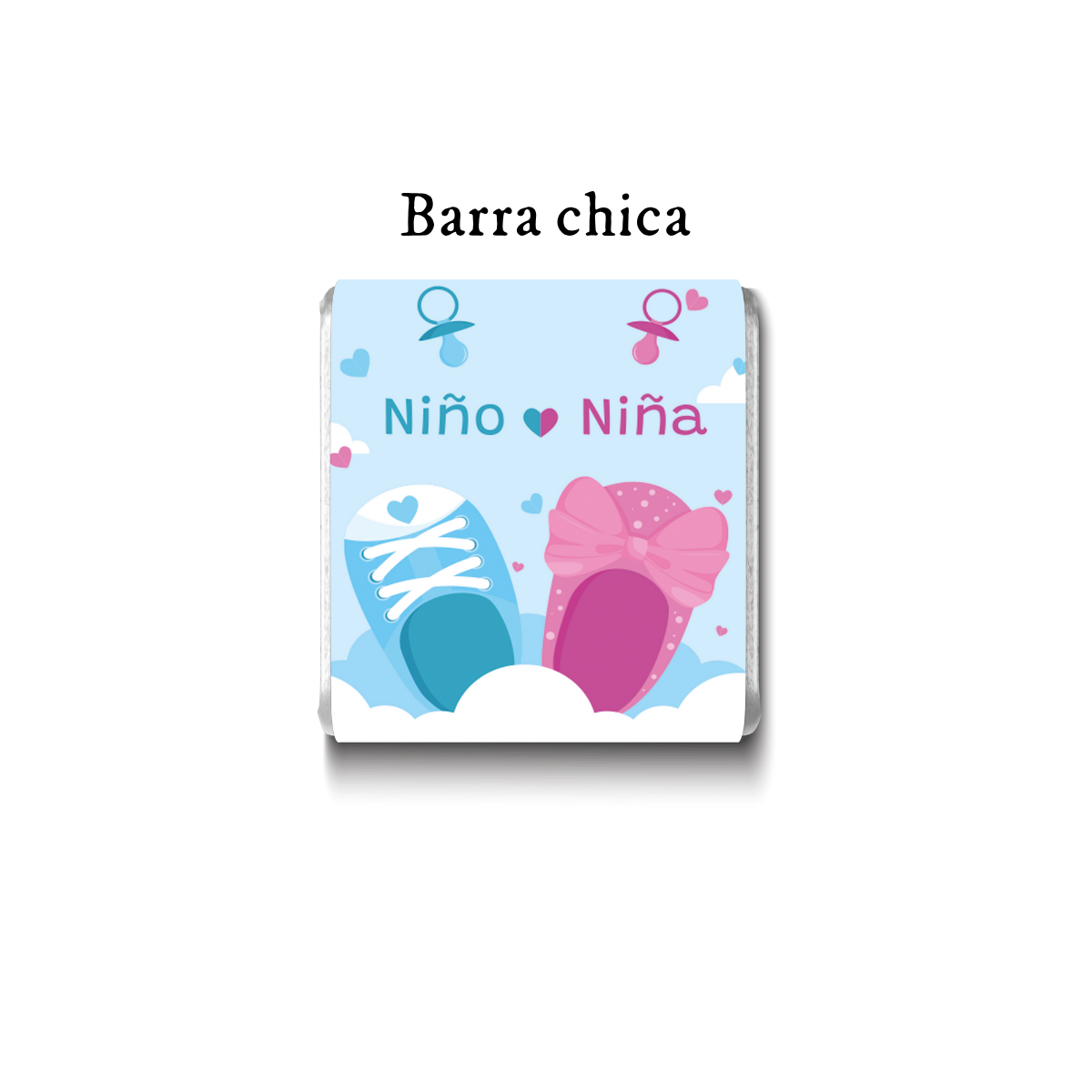 Barra de chocolates diseño personalizado para revelación de género #RG001