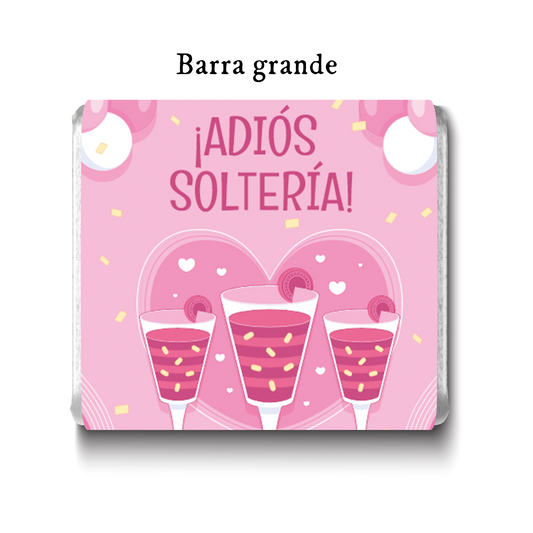 Barra de chocolates diseño personalizado para despedida de soltera #DS004