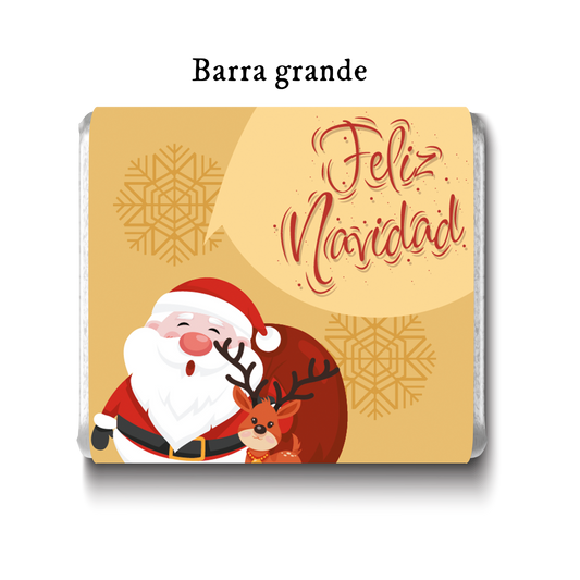 Barra de chocolate con diseño personalizado para Navidad #NV003