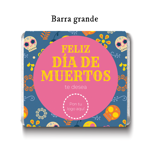 Barra de chocolate con diseño personalizado para Día de Muertos #DM002