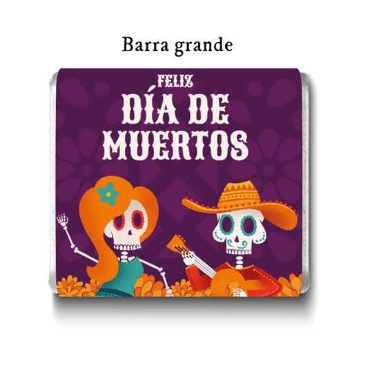 Barra de chocolate con diseño personalizado para Día de Muertos #DM001