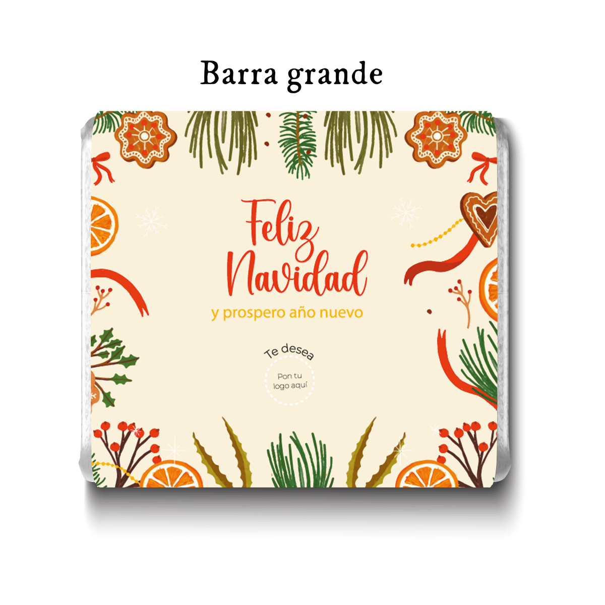 Barra de chocolate con diseño personalizado para Navidad #NV004