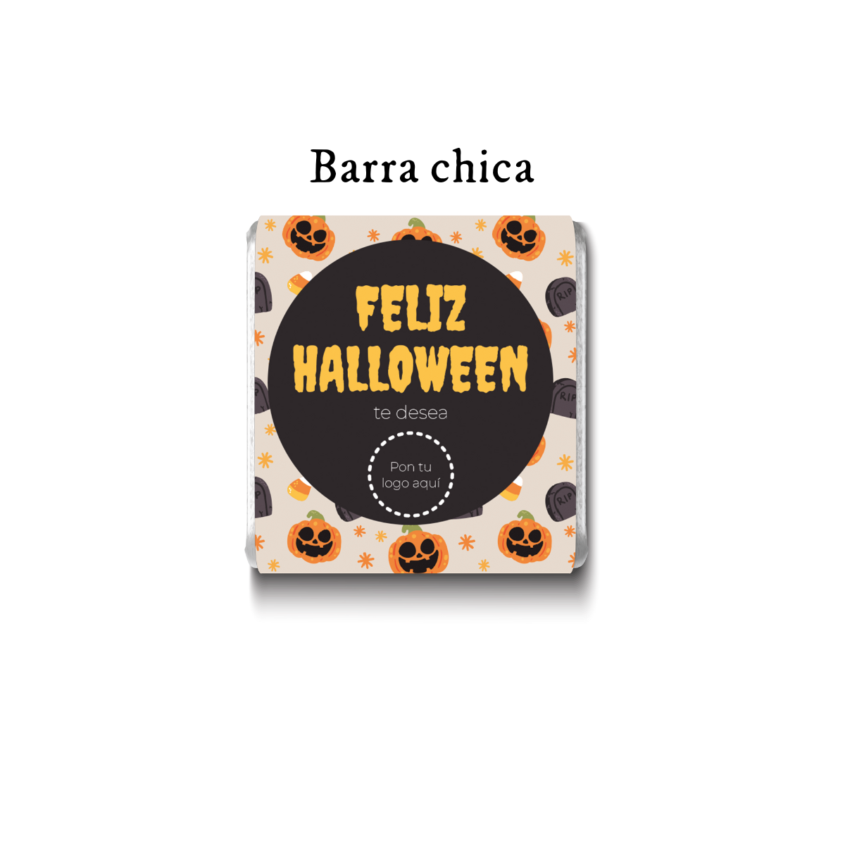 Barra de chocolate con diseño personalizado para Halloween #HE001