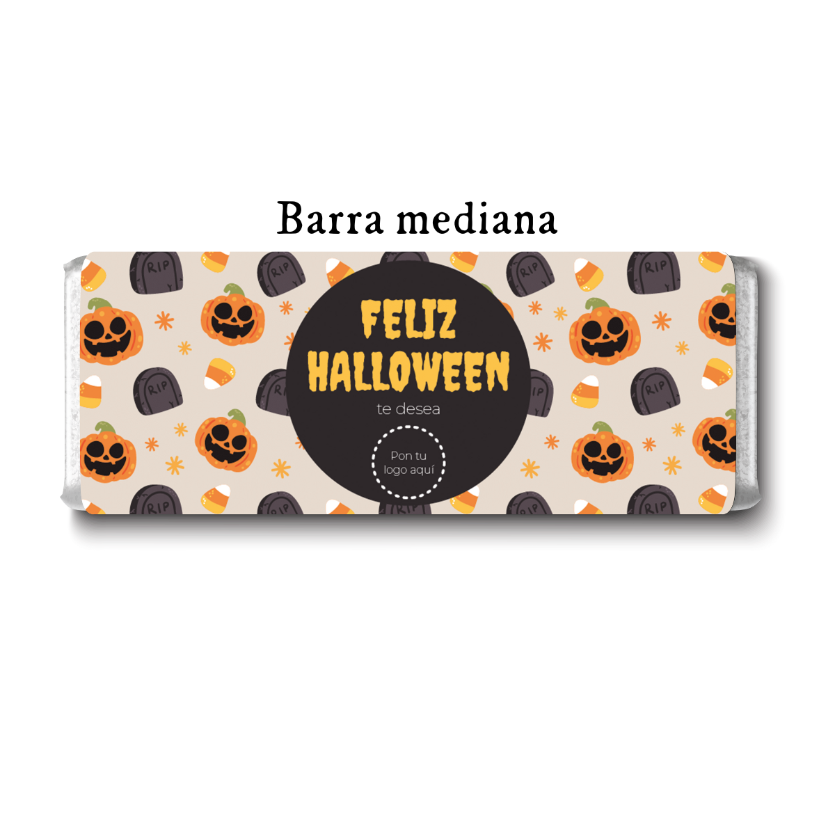 Barra de chocolate con diseño personalizado para Halloween #HE001