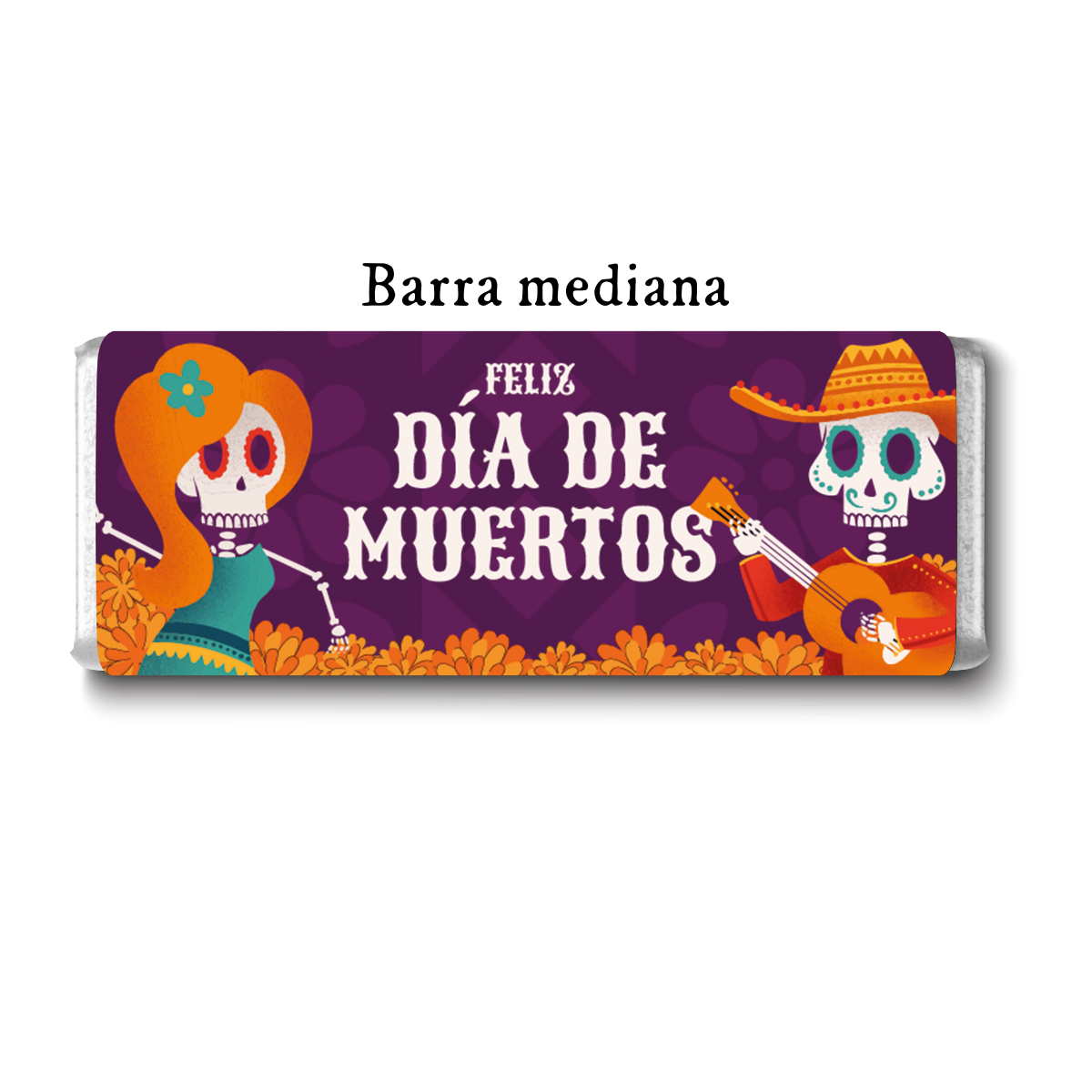 Barra de chocolate con diseño personalizado para Día de Muertos #DM001