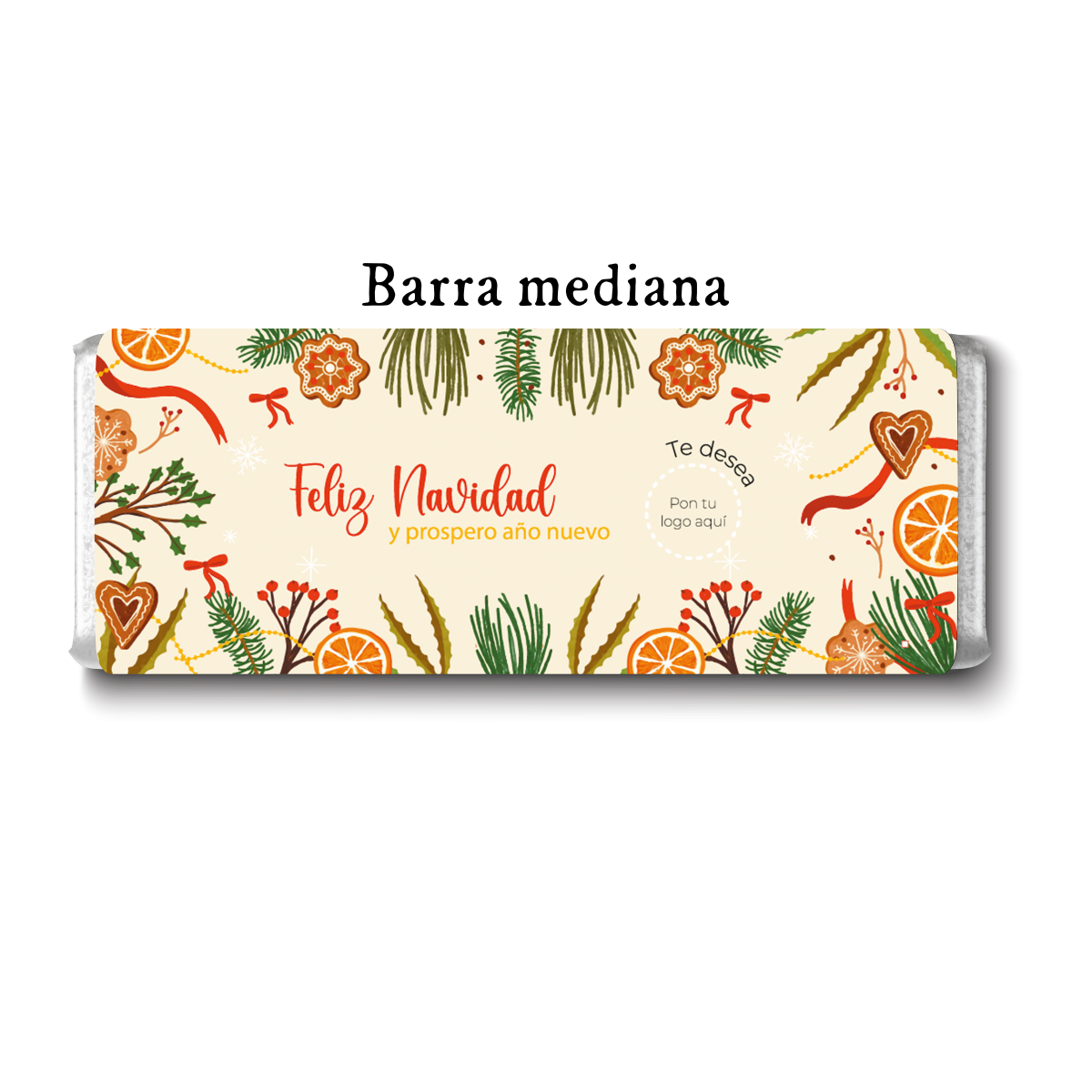 Barra de chocolate con diseño personalizado para Navidad #NV004