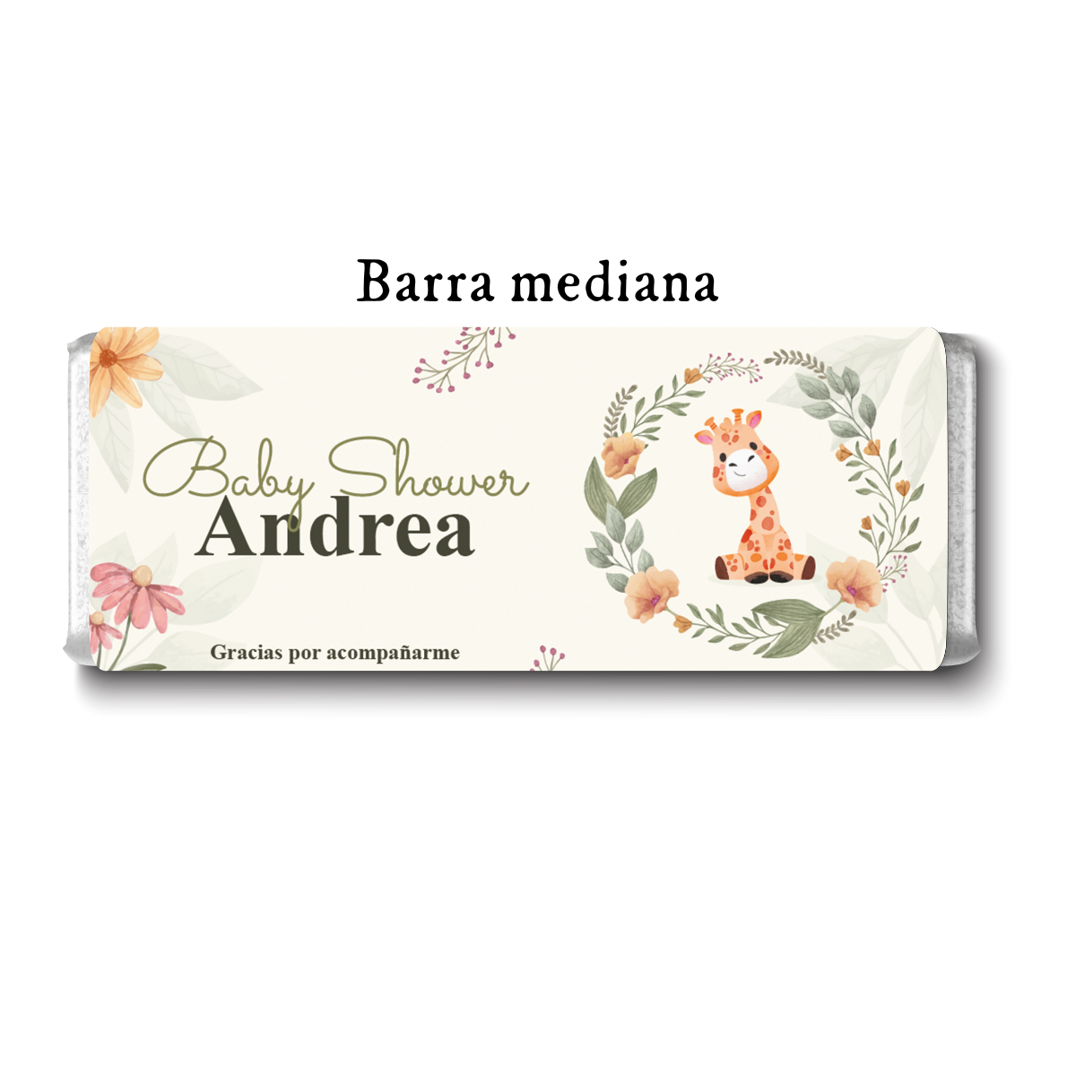 Barra de chocolates diseño personalizado para nacimiento de bebé #NB005