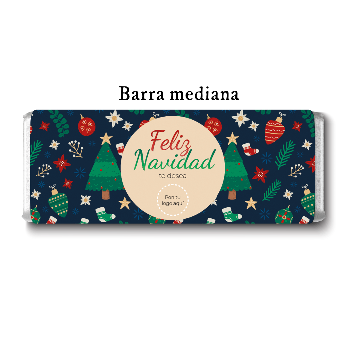 Barra de chocolate con diseño personalizado para Navidad #NV001