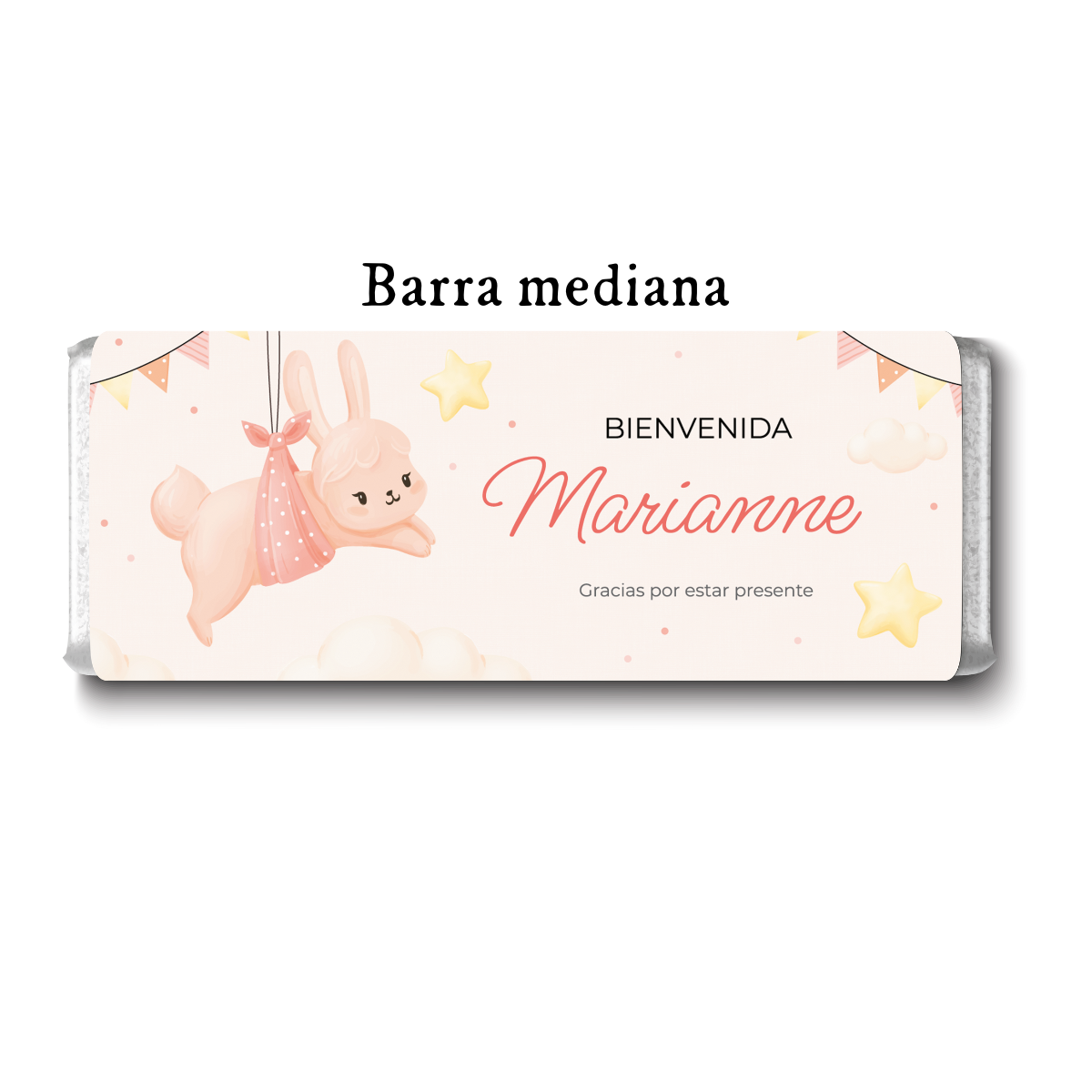 Barra de chocolates diseño personalizado para nacimiento de bebé #NB006