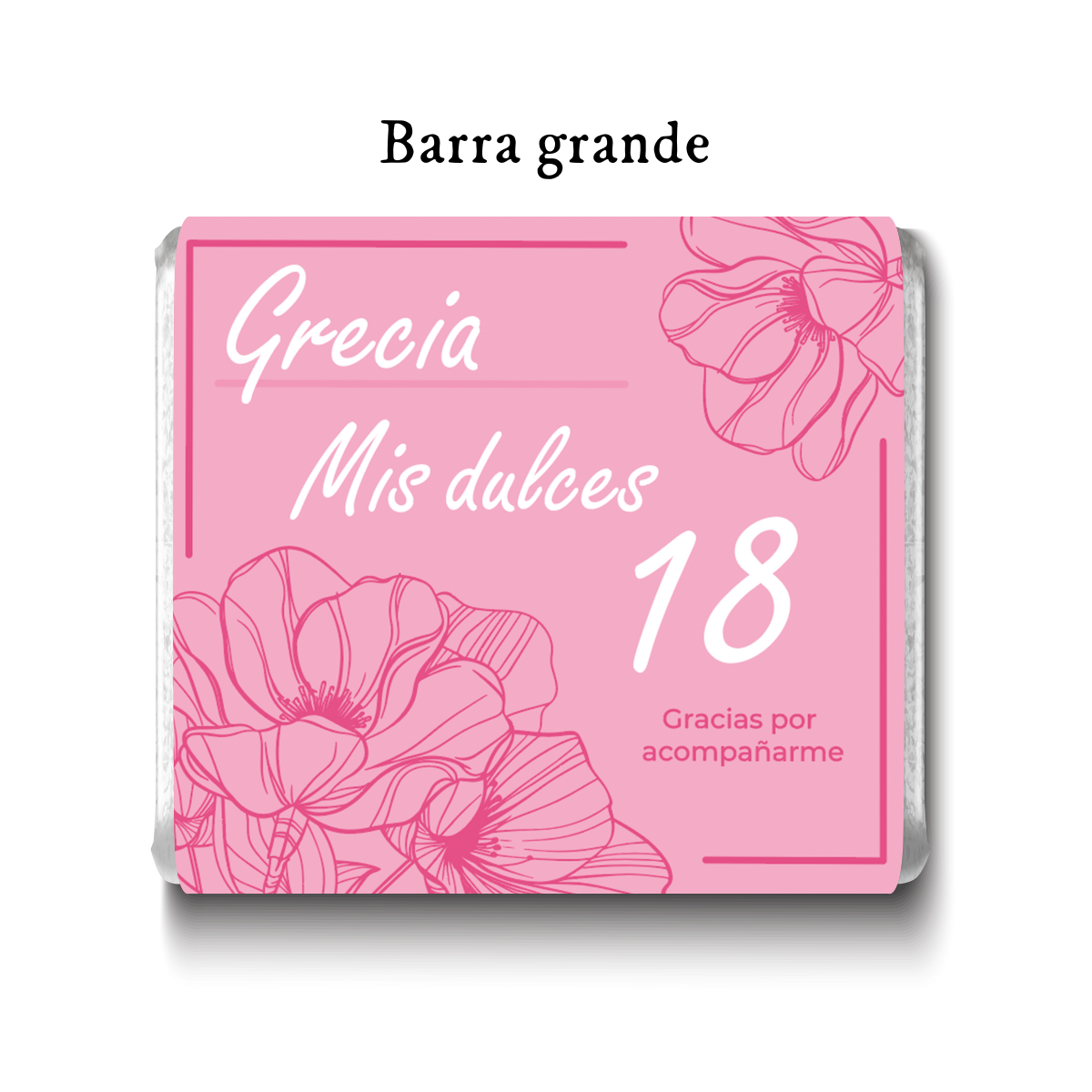 Barra de chocolates diseño personalizado para cumpleaños #CM011