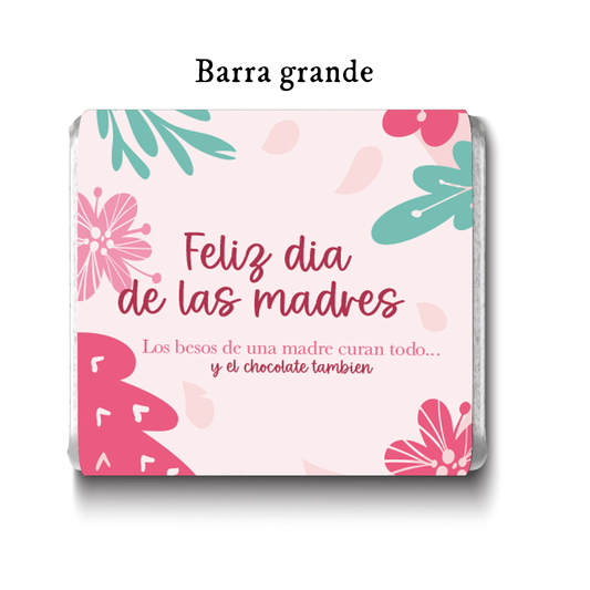 Barra de chocolates diseño personalizado para día de las madres #MA005