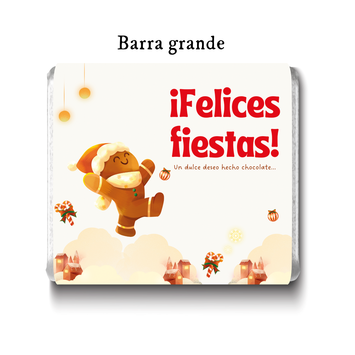 Barra de chocolate con diseño personalizado para Navidad #NV006