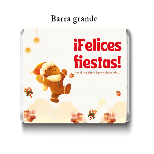 Barra de chocolate con diseño personalizado para Navidad #NV006
