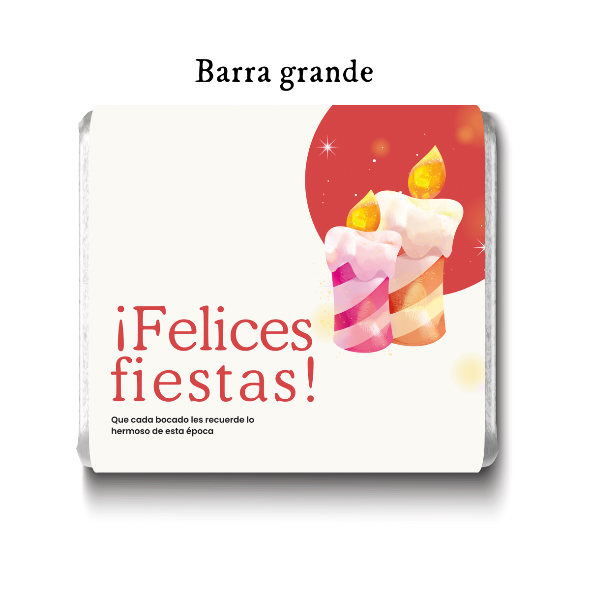 Barra de chocolate con diseño personalizado para Navidad #NV008