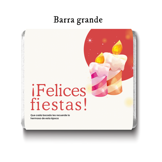 Barra de chocolate con diseño personalizado para Navidad #NV008