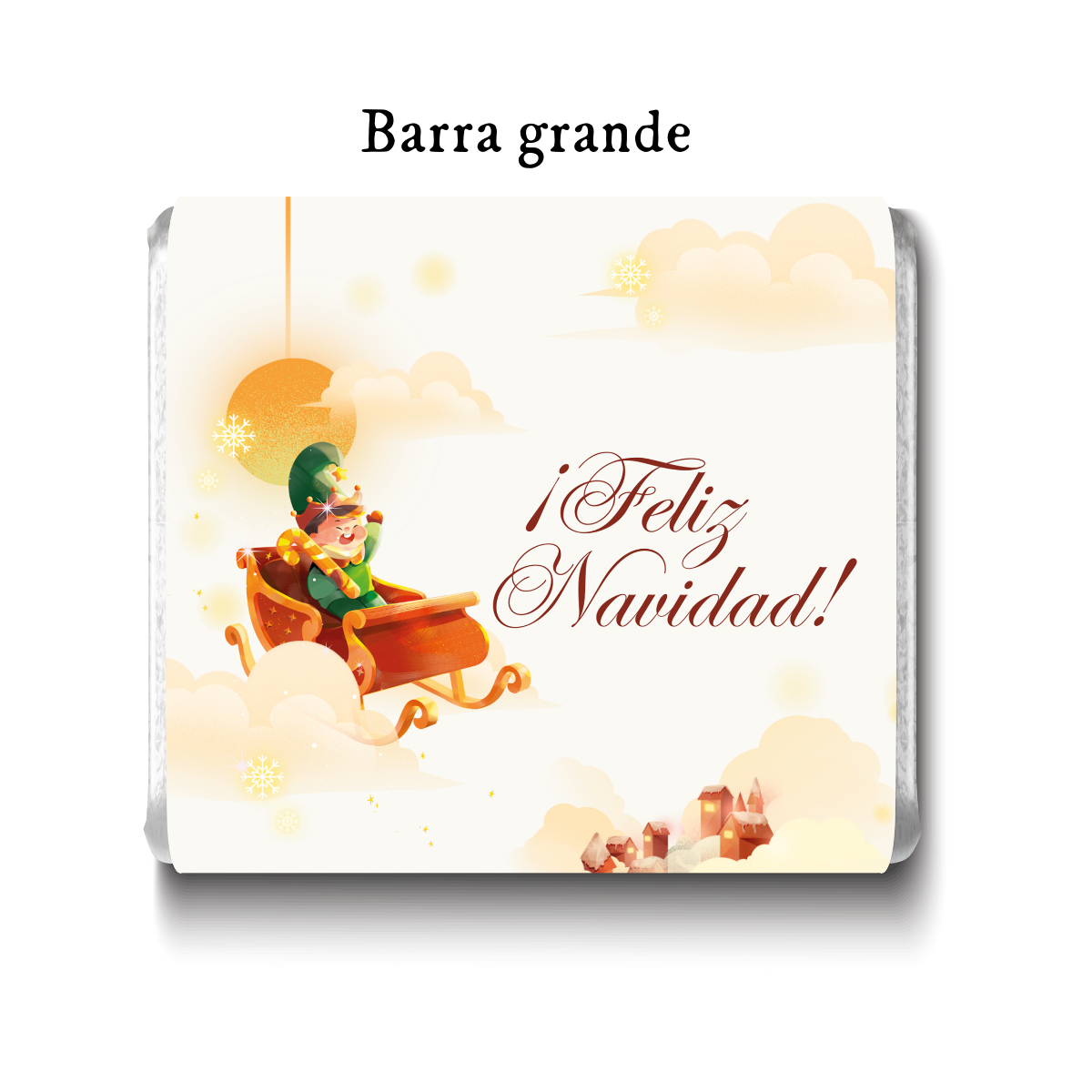 Barra de chocolate con diseño personalizado para Navidad #NV009