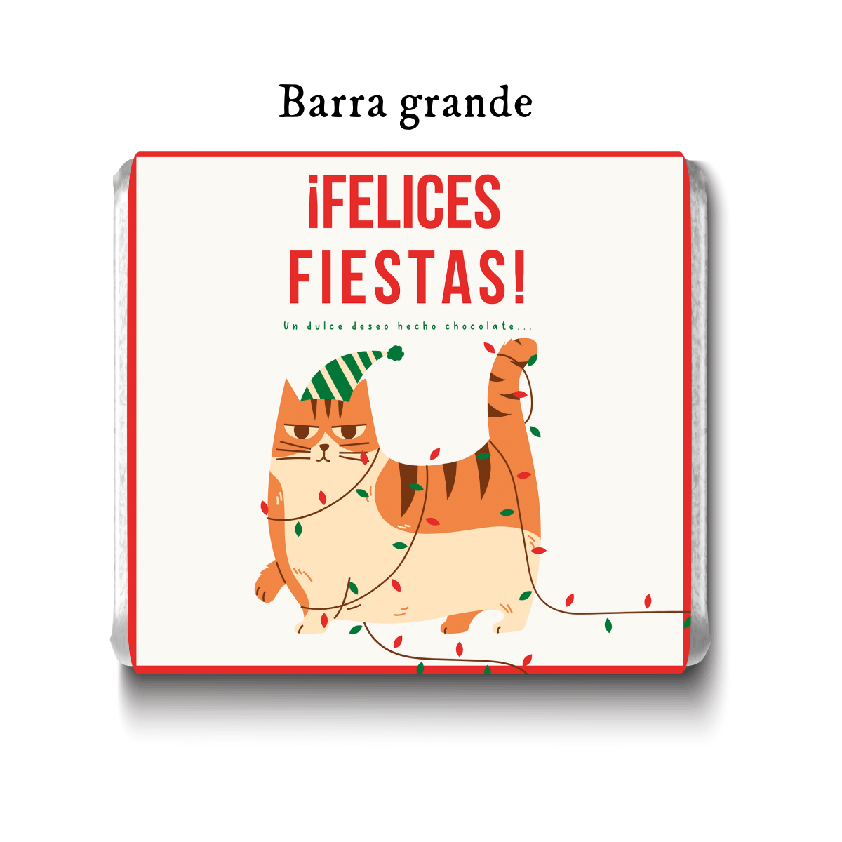 Barra de chocolate con diseño personalizado para Navidad #NV010