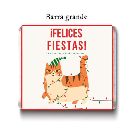 Barra de chocolate con diseño personalizado para Navidad #NV010