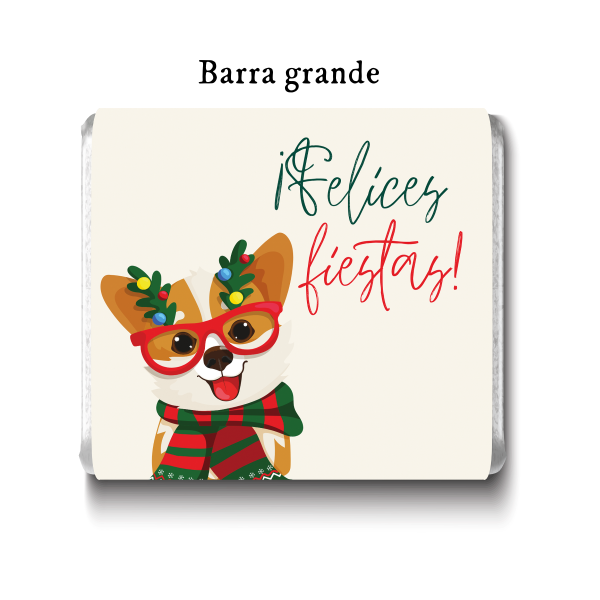 Barra de chocolate con diseño personalizado para Navidad #NV011