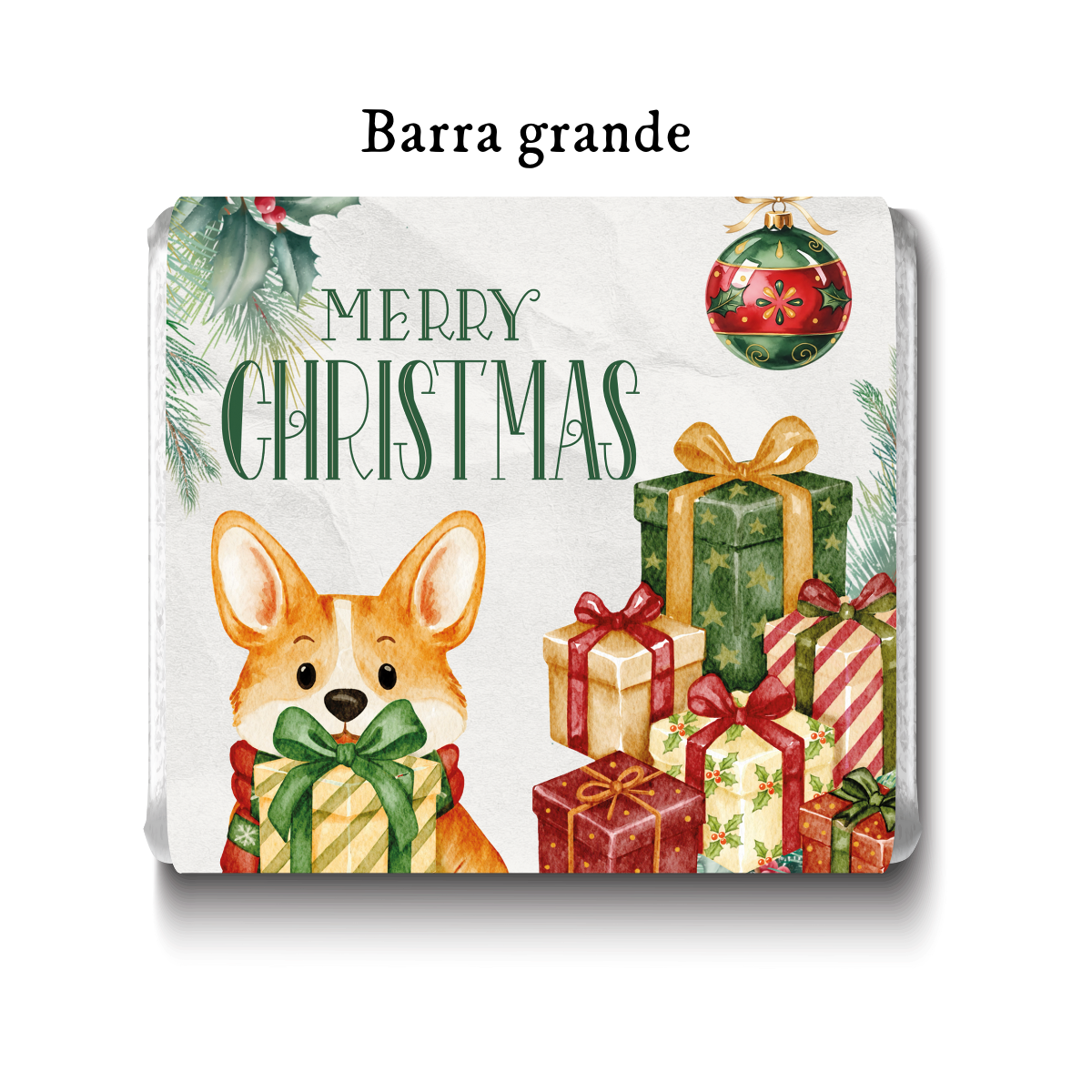 Barra de chocolate con diseño personalizado para Navidad #NV013