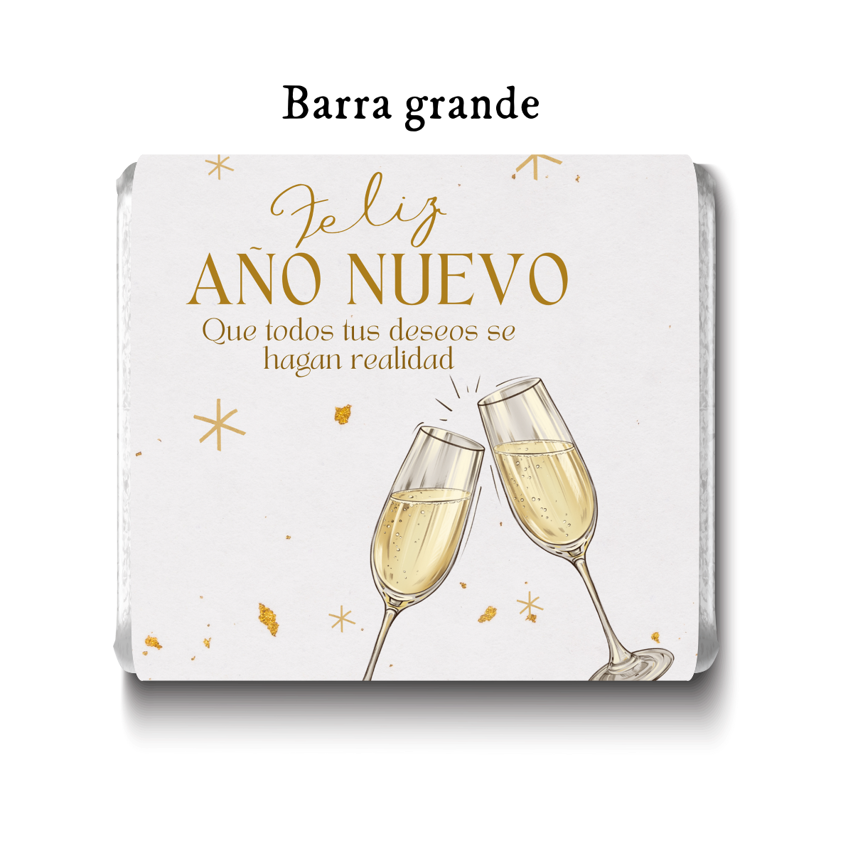 Barra de chocolate con diseño personalizado para Año Nuevo #NY001