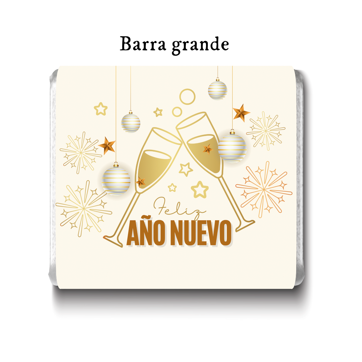 Barra de chocolate con diseño personalizado para Año Nuevo #NY002