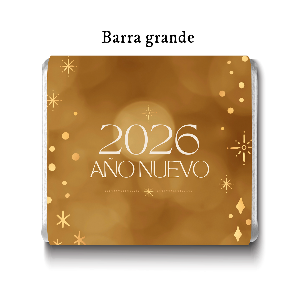 Barra de chocolate con diseño personalizado para Año Nuevo #NY003