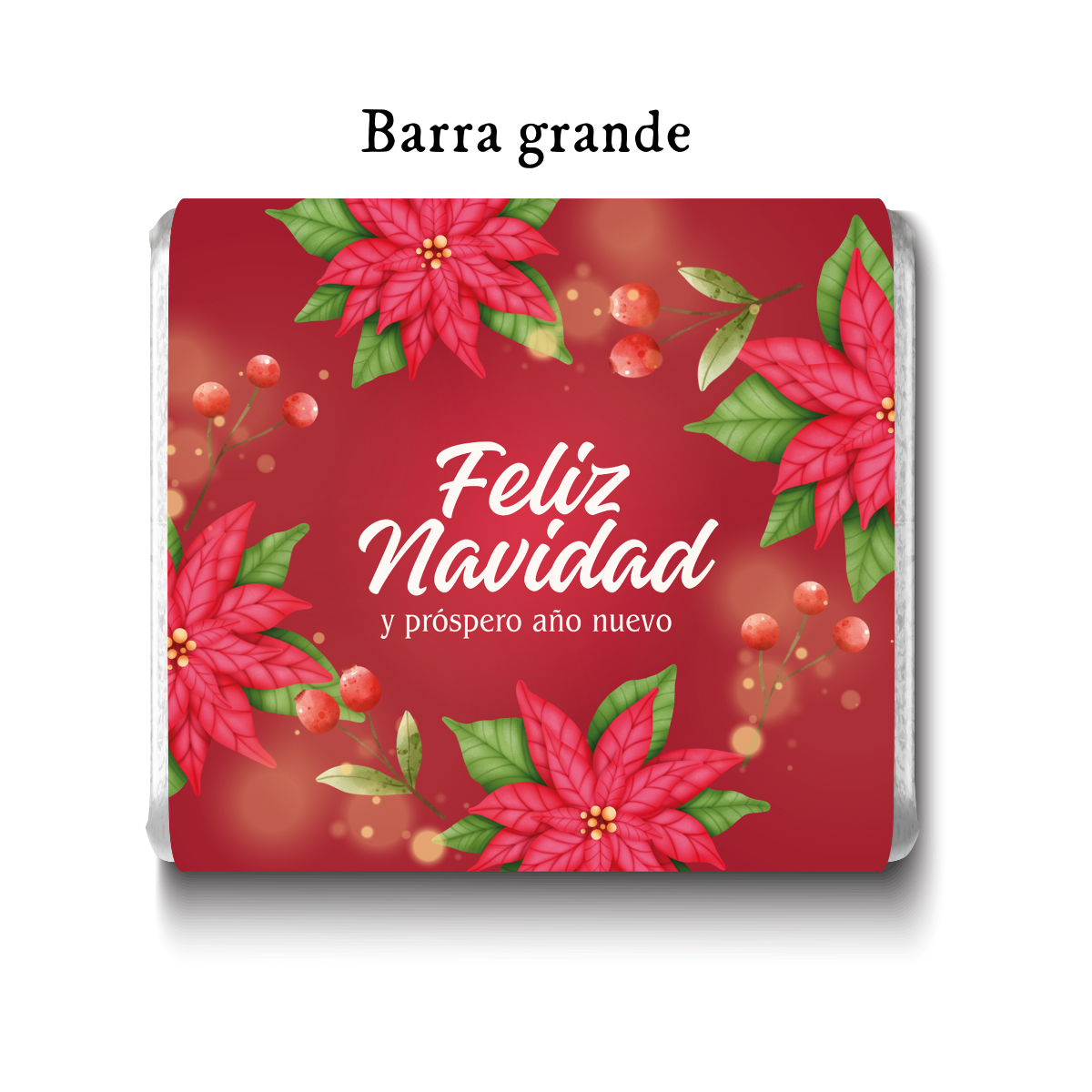 Barra de chocolate con diseño personalizado para Navidad #NV014