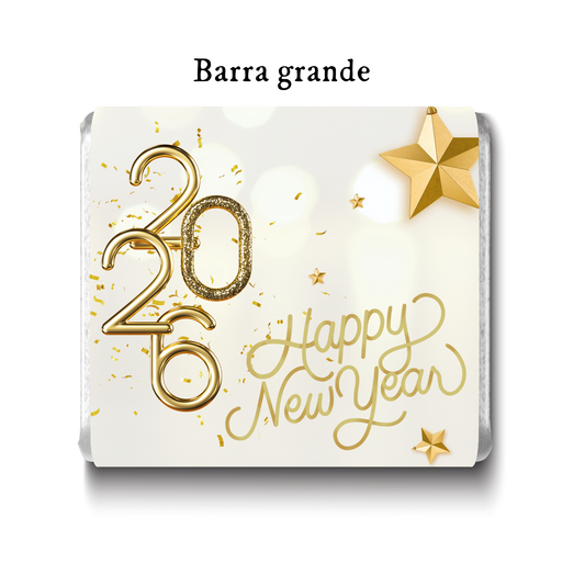 Barra de chocolate con diseño personalizado para Año Nuevo #NY004