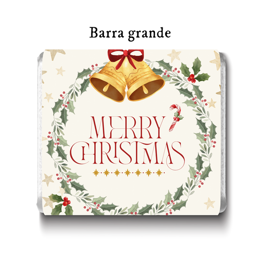 Barra de chocolate con diseño personalizado para Navidad #NV015
