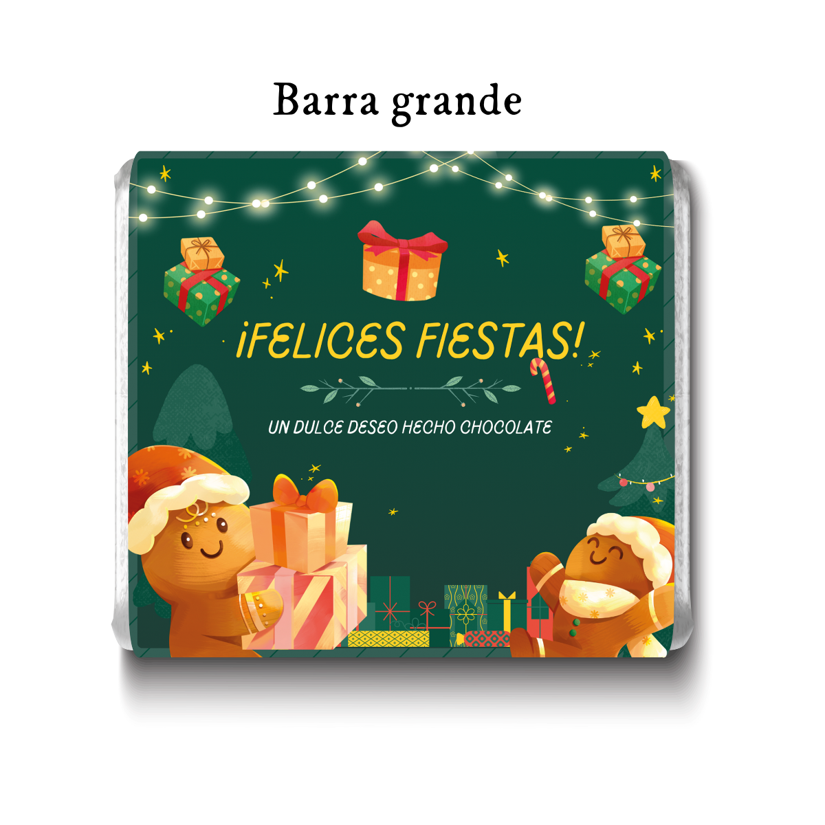 Barra de chocolate con diseño personalizado para Navidad #NV016