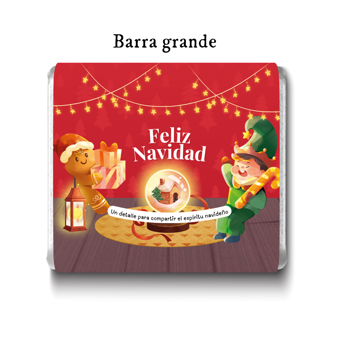 Barra de chocolate con diseño personalizado para Navidad #NV017